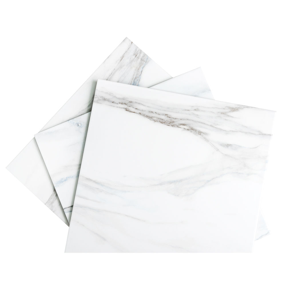 The Tile Life Minerva Gray Marble Look Porcelain Tile - 13 x 13 in. - Matte - 12-Piece - Floor, Wall, Backsplash