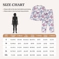 thumbnail image 4 of Balery Butterflies in Pastel Conjunto de Pijama con Estampado para Mujer, Conjunto de Dos Piezas con Manga Larga, Ropa de Dormir Suave con Bolsillos, Pijamas Cómodos-Medium, 4 of 7