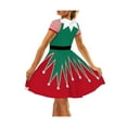 thumbnail image 4 of Kiapeise Christmas Dress for Women Print Holiday Dresses for Xmas Short Casual A-Line Christmas Dress, 4 of 7