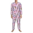 thumbnail image 3 of Vsdgher Christmas Unicorns Mens Pajama Set, Soft Warm Long Sleeve Sleepwear, Cozy Button-Down Pjs for Men-X-Large, 3 of 7