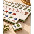 thumbnail image 2 of Luxury Tree Grain Acrylic American Mahjong Set, 160 Tiles New Complete Game Set, 2 of 9