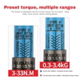 thumbnail image 2 of Mistaha Automotive Torque Wrench Set with Reversible Ratchet and Fast Socket, 3-33N.m - Ideal for Precision Auto Repairs, 2 of 5