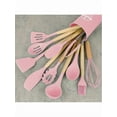 thumbnail image 4 of 12-Piece High-End Non-Stick Silicone Kitchen Utensils Set - Heat-Resistant Ergonomic Wooden Handle, 4 of 11