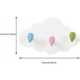 thumbnail image 2 of Ganchos de pared pegatinas forma de nube instalación sin taladro gancho de pared de baño gancho de toalla antideslizante estante de montaje en pared para cocina baño con 3 ganchos, 2 of 5