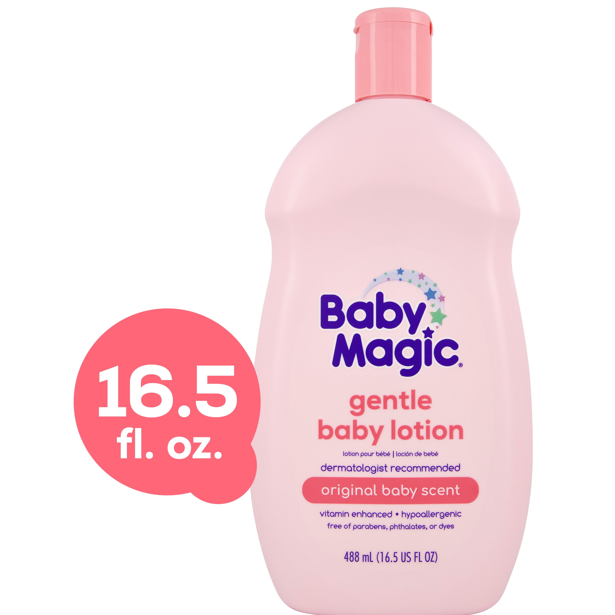 Baby Magic Gentle Lotion with Original Baby Scent, Free of Parabens, Mineral Oil, 16.5 fl oz