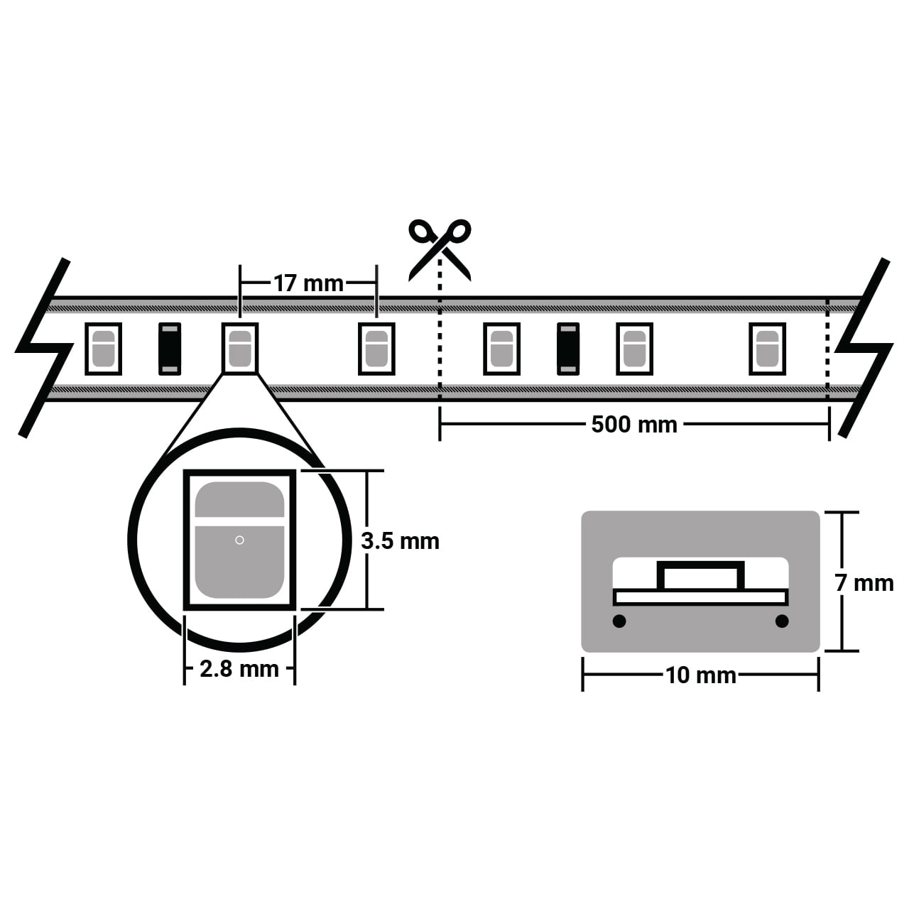 Cool White LED Strip Light - 120 Volt - Standard Output (SMD 3528) - 148 Feet