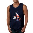 thumbnail image 1 of Tanques para Hombre para el Verano Solto Chaleco Impresión Deportivo Cuello Redondo, Casual, 1 of 3