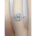 thumbnail image 3 of HeartsAndYou 2ct Radiant Cut Moissanite Halo Engagement Ring for Women 18k White Gold over Silver Round Accents, 3 of 6