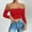 004 Red, variant on Women's Long Sleeve Off Shoulder tube T-Shirt Tops Casual Solid Color Slim Fit Sexy Blouse Tops