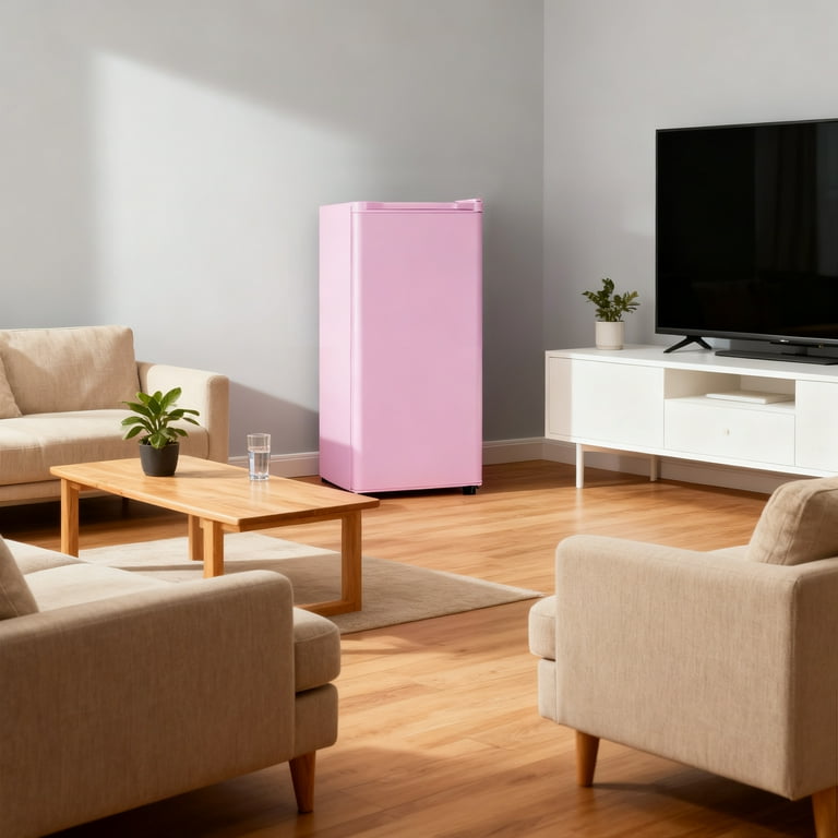 KCPOLRE 3.1 Cu.Ft Mini Refrigerator, Single Door, Compact Fridge