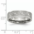 thumbnail image 6 of Primal Steel Stainless Steel Brushed Celtic Laser Etched 6mm Flat Band, 6 of 7