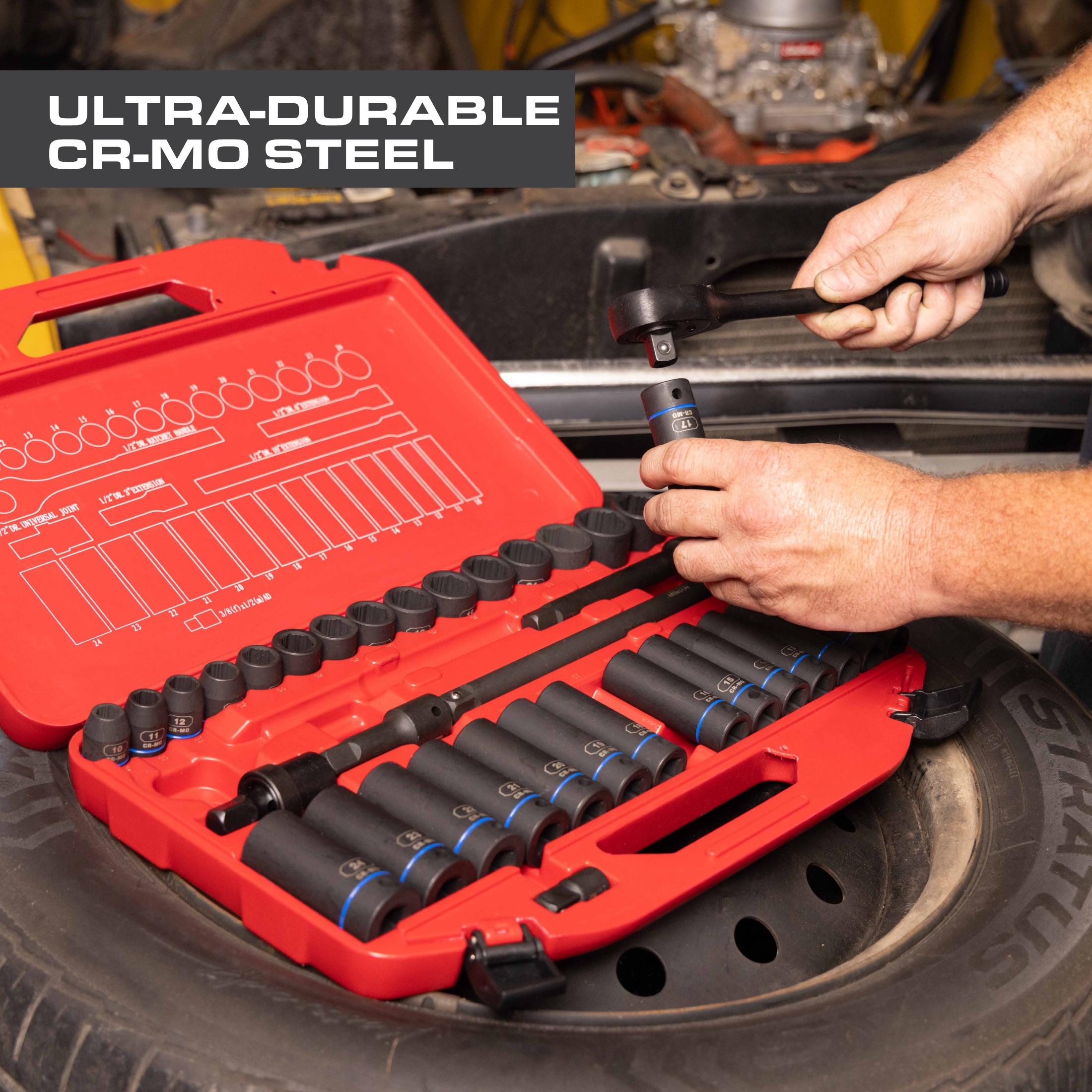 Hyper Tough 36-Piece 1/2-Inch Drive Metric Impact Socket Set photo 5