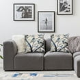 thumbnail image 3 of Acheng  Ink Painting Watercolor Blue Grey Lovely Birds Tree Leaves Decorative Lumbar Throw Pillow Cover Case Set of 2 Home Living Room Bed Sofa Car White, 3 of 6