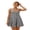 black, variant on LMLYSoH Women Spaghetti Strap Cami Dress Plaid Sweetheart Neck Tiered Hem Back Lacing Short Dresses