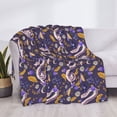 thumbnail image 3 of Rateoe Snake And Floral Pattern Flannel Throw Blanket, Ultra-soft Blanket for Bed, Couch, Car, Hypoallergenic Anti-pilling blanket-50"x40"(Horizontal), 3 of 6