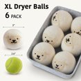 thumbnail image 4 of WHIFEA 6 Pcs XL Organic Wool Dryer Balls, Cute Lamb Shapes, Reusable Natural Wool, Reduce Drying Time, Anti-Static, Soften Fabric, Moisture-Proof Storage Box, Eco-Friendly Laundry Aid, White, 4 of 8