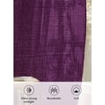 thumbnail image 6 of Sheer Curtains 84 Inches Long 2 Panels Set for Living Room, Purple Burlap Texture Semi Sheer Curtains for Windows, Farmhouse Vintage Purple Voile Window Treatments Rod Pocket Curtain, 6 of 7