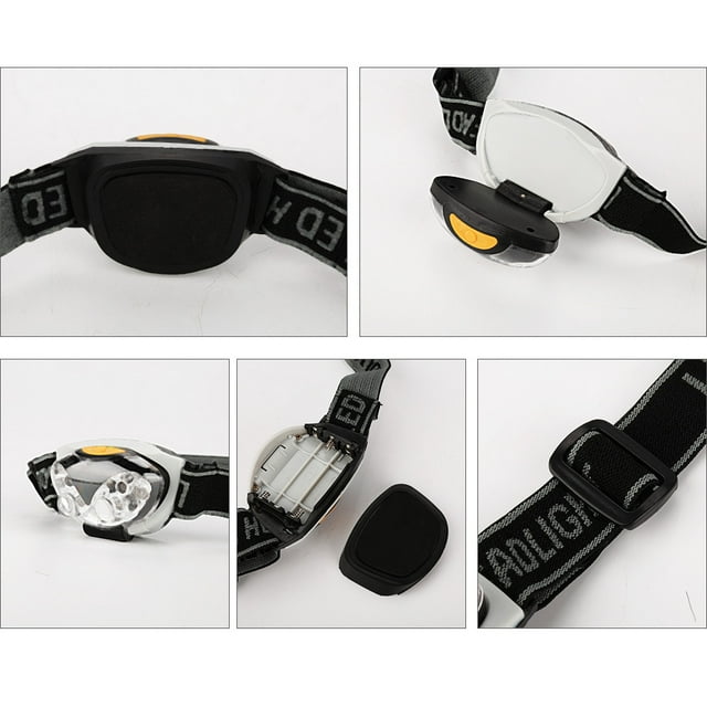 6 LED Ajustable, Correa Super Brillante Faro Ángulo Diadema 3 Modo 1200 lm Impermable