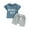Blue, variant on Toddler Baby Boy Clothes 6M 12M 18M 24M 3Y Mamas Boy Short Sleeve T-Shirt Tops Drawstring Shorts Sets 2Pcs Infant Casual Outfits