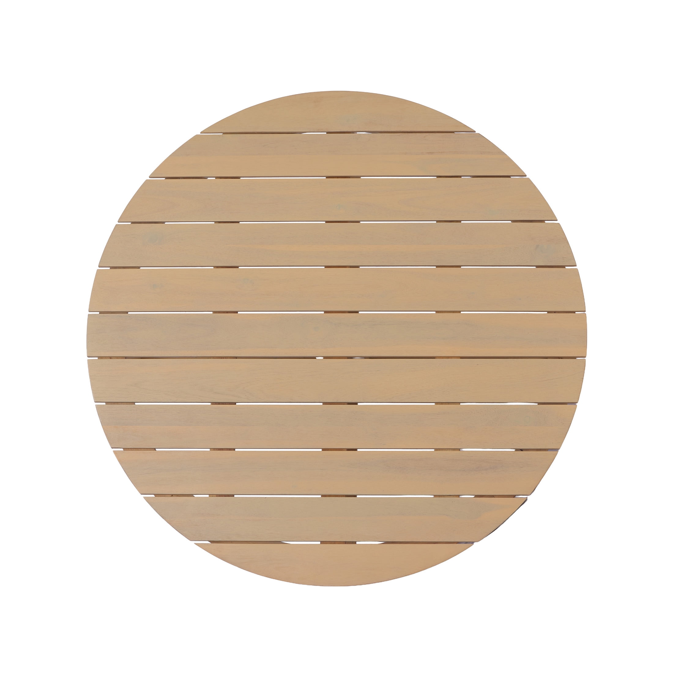 Christopher Knight Home 35" Round Outdoor Acacia Wood Coffee Table with Slatted Top, Light Teak