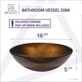 thumbnail image 3 of ANZZI Posh Glass Circular Vessel Bathroom Sink, 3 of 7