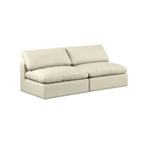 Meridian Furniture Comfy Cream Faux Leather Modular Sofa