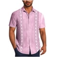 thumbnail image 3 of ZUBKTE Men's Vintage Bowling Shirt Short Sleeve Button Down Summer Cuba Beach Shirts S-4XL, 3 of 7
