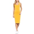 thumbnail image 4 of FashionMille Women Slim Fit Round Scoop Neck Casual Racerback Tank Summer Bodycon Midi Dress, 4 of 5