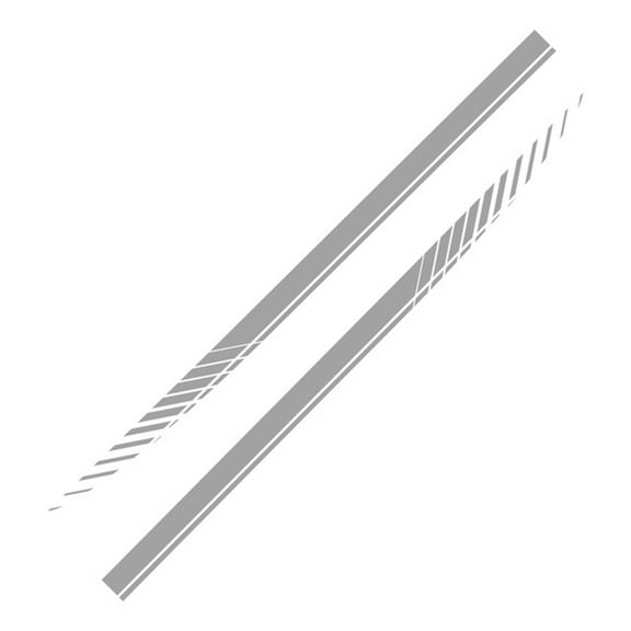 HUONA Car Stickers Auto DIY Side Decal Car Tuning Accessories for Car Side Decoration Silver Gray