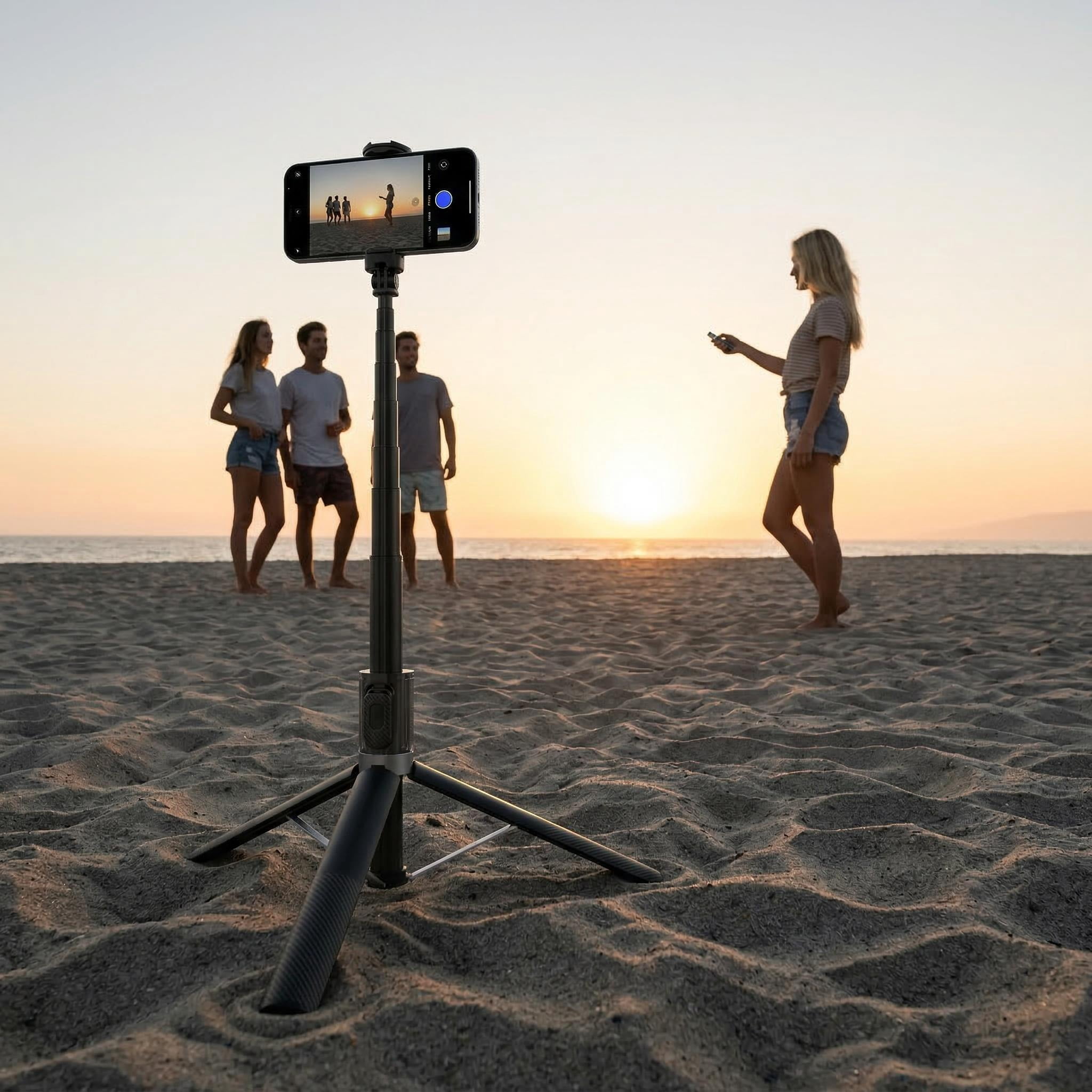69-inch Multi-Function Smartphone Tripod and Selfie Stick (with Wireless Remote) — Ultra-Lightweight Telescopic Stand, Ideal for Streaming, TikTok, Zoom, and Vlogging