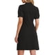 thumbnail image 3 of Vestidos Elegantes para Mujeres INSPIRE CHIC con Cuello de Lazo y Mangas Cortas Abullonadas, Vestido para Trabajar XL Negro, 3 of 5