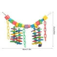 thumbnail image 4 of Bird Toy, Bird Hanging Toy, Wood Block Chewing Playing Birds Pets Animals For Parrots, 4 of 8