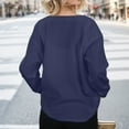 thumbnail image 4 of Fiaer Women'S Oversized Fashion Cardigan Sweaters Solid Color Casual V-Neck Long Sleeve Button Down Loose Fit Tops Navy XXXL, 4 of 9