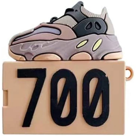 Shoe Box Airpod 3 Case Cover, 3D Creative Sports Shoes Cute Cartoon Funny Fun, Soft Silicone Airpod Skin Keychain Ring, Girls Boys Teens Men Case for Airpods 3rd Generation 2021 (700 Brown)