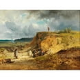 thumbnail image 2 of Anton Doll 14x12 Gold Ornate Wood Frame and Double Matted Museum Art Print Titled - Quarry Near Polling, 2 of 4