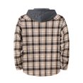 thumbnail image 5 of Wuxian Men's Flannel Hoodie Shirts Casual Button Down Plaid Shirt Jackets For Men Long Sleeve Stylish Hooded With Pockets, 5 of 6