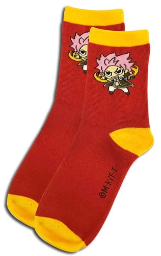 Fairy Tail Natsu Knitted Red Anime Socks GE-71131 