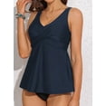 thumbnail image 4 of Sociala Womens Tankini Swimsuits Tops Tummy Control Padded Swim Top Flowy Bathing Suits Tops, 4 of 5
