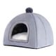 thumbnail image 4 of Cama para gatos, cama para perros, cabaña para dormir, siesta relajante, nido para perros y gatos semicerrado suave, tienda de campaña para gatos auto Gris L, 4 of 10