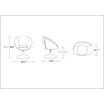 thumbnail image 4 of Manhattan Comfort Hopper Fabric Adjustable Height Accent Chair in Red, 4 of 6