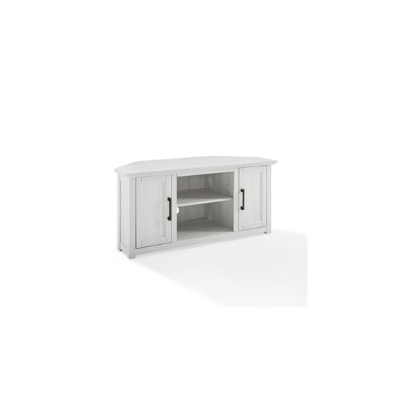 Corner TV Stand 48 Inch " Whitewash Entertainment Center for TVs up to 50"