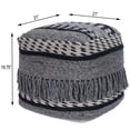 thumbnail image 3 of Beaumont Lane Metropolitan Living Square Pouffe in Gray, 3 of 8