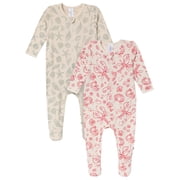 by Gerber Baby Neutral Viscose Patriotic Americana Sleep N Play Footed Pajamas, Sizes Newborn - 6/9 Months