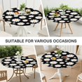 thumbnail image 7 of Bright Spring Daisy Round Tablecloth with Elastic Fit, Home and Outdoor Use, Fits 44-52 Inch Tables, 7 of 7