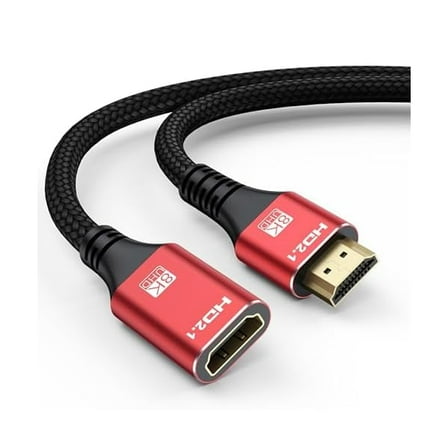 USBSO Ultra High Speed 10 FT HDMI Extension Cable, HDMI Male to Female Adapter, Supports 8K@60Hz, 4K, 2K for Laptop, PC, MacBook, PS5, PS4, Xbox, Roku TV, HDTV, Projector, Blu-ray