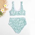 thumbnail image 5 of Traje de baño dividido para mujer a la moda, Bikini Sexy a rayas en la cintura Fridja  nalpqowj20562, 5 of 5