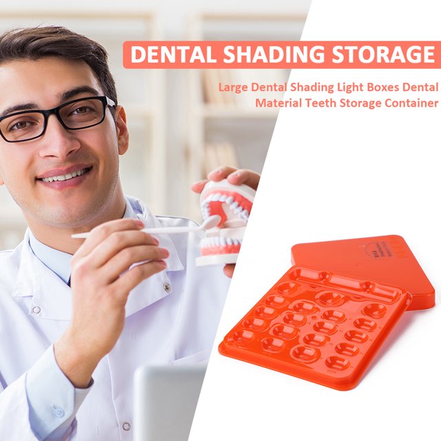 Contenedor de almacenamiento de dientes de material dental de cajas de luz de sombreado dental grande Likrtyny Cuidado Belleza