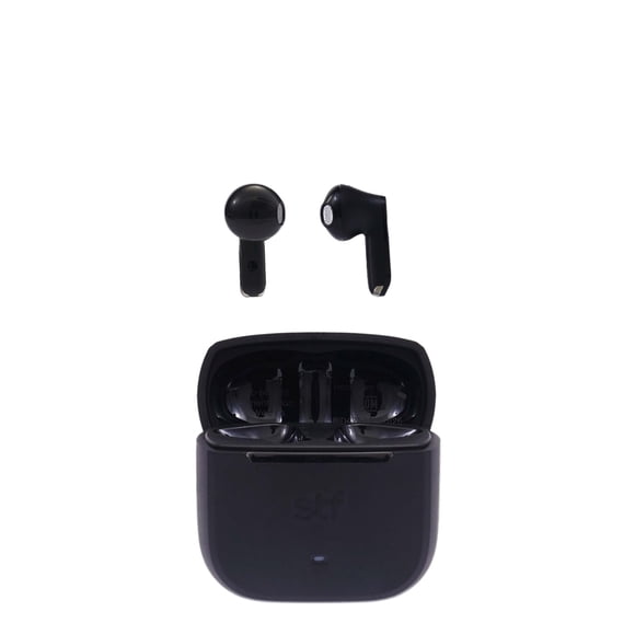 Audífonos Inalámbricos TWS STF HYRO con Cancelación de Ruido ENC, 4 Micrófonos, Bluetooth, 35-42h de Batería, Estuche de Carga Tipo C, color negro