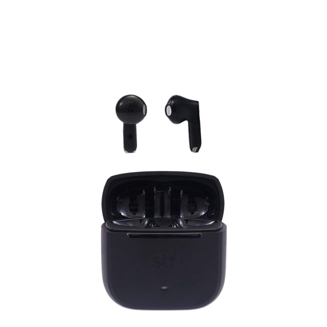 Audífonos Inalámbricos TWS STF HYRO con Cancelación de Ruido ENC, 4 Micrófonos, Bluetooth, 35-42h de Batería, Estuche de Carga Tipo C, color negro