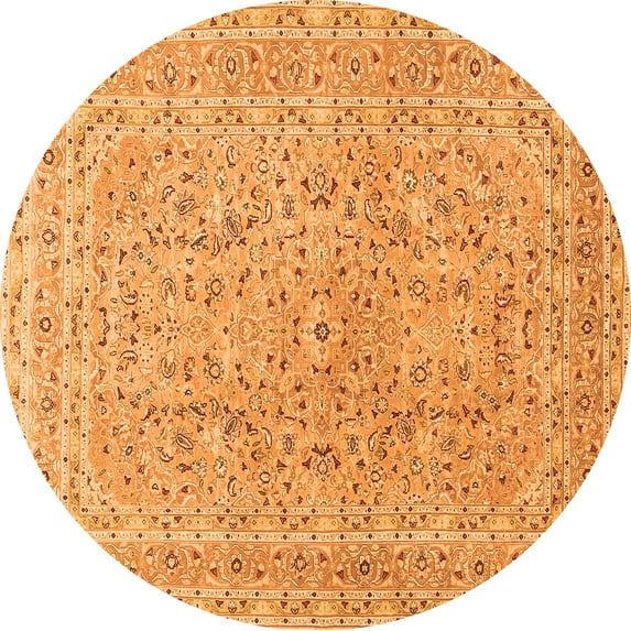 Ahgly Company Indoor Round Persian Orange Traditional Area Rugs, 5' Round